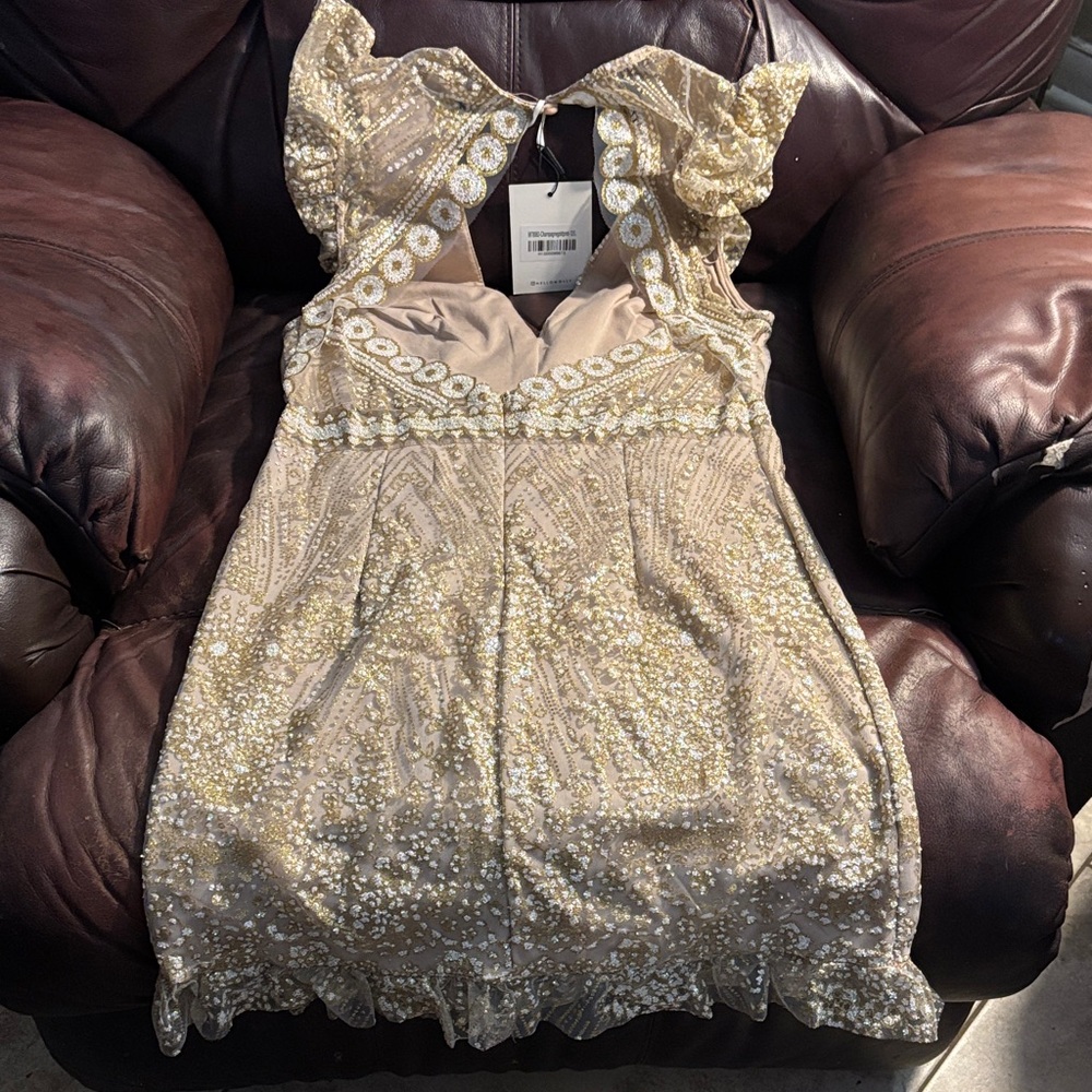 NWT Match Me Champagne Hello Molly dress size 8 - Picture 3 of 8